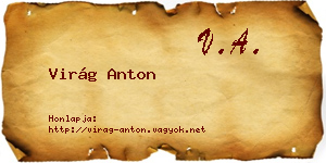 Virág Anton névjegykártya